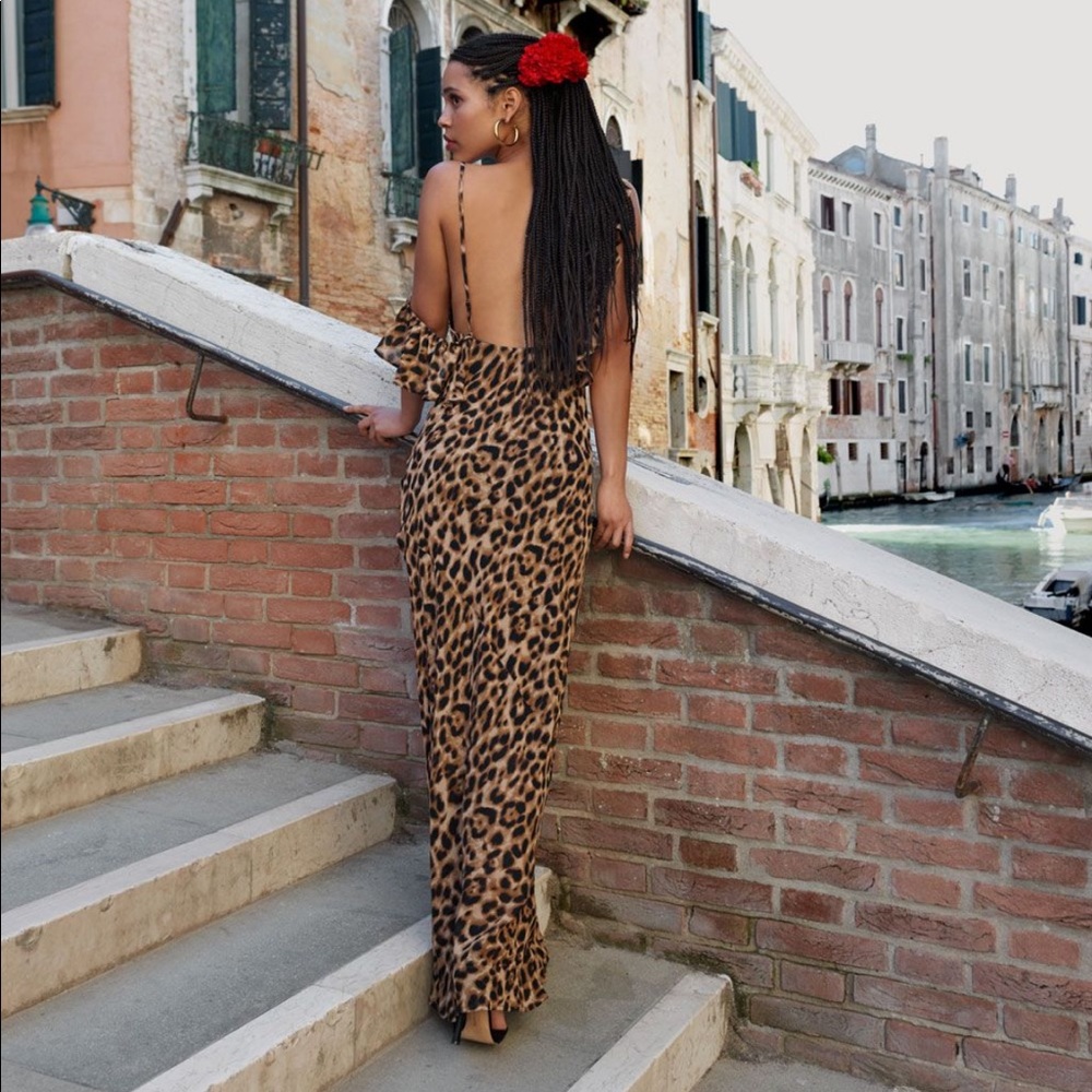 Reformation Leopard Ferrara Dress sz 2